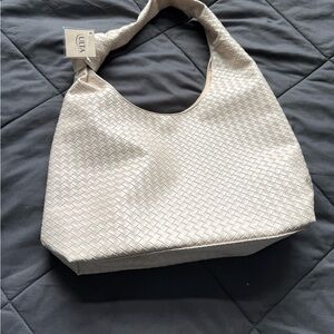 Cream Woven Women's Bag